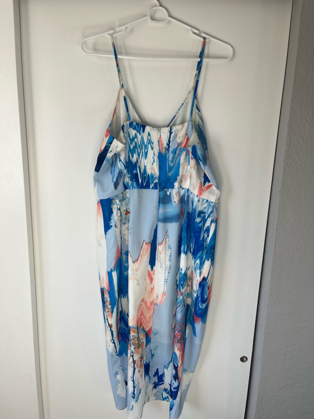Nordstrom Blue Multi Print Midi Dress - Picture 3 of 4